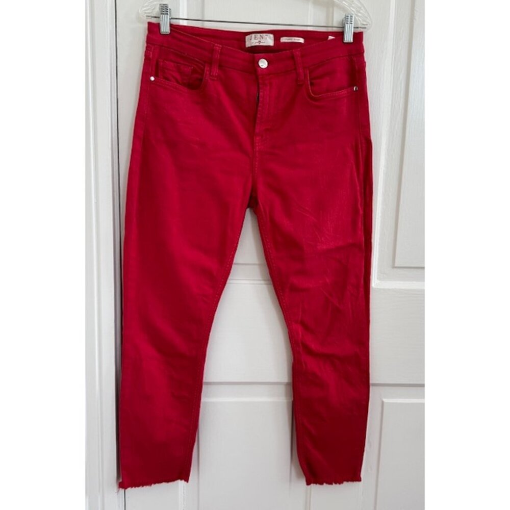Jen7 for All Mankind Red Skinny Jeans, Size 8